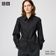 優(yōu)衣庫合作款/女裝棉質(zhì)襯衫/長(cháng)袖襯衣25秋冬新款480074 09 黑色 XS /150/76A