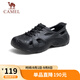 駱駝（CAMEL）男士坦克洞洞涼拖鞋時尚厚底涼鞋 G13M810102 黑色 43 