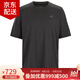 始祖鳥（ARC'TERYX）CORMAC CREW LOGO SS男子戶外運動速干防曬透氣圓領(lǐng)上衣短袖T恤衫 Black Heather/黑灰色 M （建議70kg-80kg）尺碼偏大