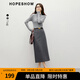 紅袖輕熟氣質(zhì)半身裙秋季2024新款女裝開叉?zhèn)壤ㄇ诎俅铒@瘦中腰直筒裙 深灰080 S