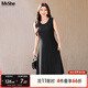 MsShe【重工燙鉆牛仔外套背心連衣裙套裝】大碼女裝2025秋裝胖mm 連衣裙-黑色現(xiàn)貨 4XL