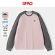 SPAO韓國同款簡(jiǎn)約休閑刺繡小熊長(cháng)袖T恤情侶款春秋打底衫SPCX25ST06LD 灰粉#SP藍帽子熊-貼布繡 S