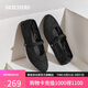 斯凱奇（Skechers）女鞋秋季蕾絲淺口單鞋平底時(shí)尚通勤鞋休閑瑪麗珍鞋158995