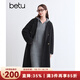 百圖betu女裝冬季新款連衣裙連帽寬松舒適連衣裙裙子女2410T99 灰色 L