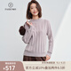 帕什【新款】羊絨衫女半高領(lǐng)100%山羊絨花紗簡(jiǎn)約時(shí)尚針織毛衣PS-120 花紗紫 L （110-130斤）