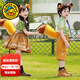 G.duck小黃鴨兒童瘋狂動(dòng)物城朱迪尼克狐貍男女童套裝幼兒園園服演出服 短袖尼克裙 140 尺碼9~10歲【130-140cm】