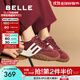 百麗（Belle）休閑舒適阿甘鞋女撞色時(shí)尚板鞋B2298CM4預售 紅色 37 (235mm)
