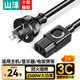 山澤 國標電腦電源線(xiàn)2米 3C認證臺式主機顯示器三孔三芯品字尾通用 電飯煲打印機箱連接線(xiàn)直插ZTDY20