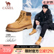 駱駝（CAMEL）【王俊凱同款】馬丁靴男秋冬2025新款大黃靴女戶外工裝靴登山鞋子 GE122W7757T 金黃色（男款） 42