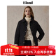 ELAND【三防】衣戀棉服女學(xué)院風(fēng)秋日華夫餅絎縫外套2025秋季新款 黑色(19)Black S 160
