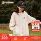 FILA FUSION斐樂(lè )潮牌情侶款套頭衛衣秋簡(jiǎn)約寬松針織上衣可選加絨 藊豆灰-BG M