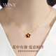 唯一（Winy）純銀項鏈有錢(qián)花吊墜女款生日情人節禮物女送老婆女友銀首飾品
