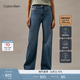 Calvin KleinJeans四季款女士潮流美式復(fù)古ck藍(lán)色洗水高腰闊腿牛仔褲J224473 高腰闊腿版-牛仔藍(lán)-1A4 27 160/68A（1.92尺）64CM