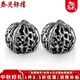 泰光銀樓 銀核桃S999足銀復(fù)古銀文玩把件送長(zhǎng)輩禮品 50克*2套裝總重100克 直徑36毫米