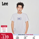 Lee25新品經(jīng)典日常字母Logo印花摩登中性男女同款短袖T恤休閑潮流 白色2 XL