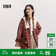 森馬（Semir）[商場(chǎng)同款]長(zhǎng)袖襯衫女中長(zhǎng)款oversize春2025格紋上衣101125105007