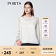 PORTS寶姿  新品商場(chǎng)同款 早春新品女裝圓領(lǐng)套頭針織衫SN8K402ARKE004 米白 L