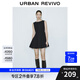 UR七夕2025秋季新款女裝摩登魅力收腰顯瘦無(wú)袖連衣裙UWG750015 黑色 S