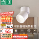 雷士（NVC）LED筒燈客廳可折疊旋轉(zhuǎn)免開孔明裝天花燈筒射一體鋁材9瓦白色暖白