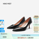 NINE WEST/玖熙高跟鞋女新款單鞋尖頭細跟真羊皮工作鞋氣質(zhì)時(shí)尚女鞋 黑色6.5CM-牛皮革鞋面 36