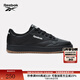 Reebok銳步官方24新款男女同款COURT 1000運動(dòng)復古休閑潮流板鞋 24FRC907U2GH0 黑色/中黃色 42 (27cm),US：9
