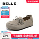 百麗（Belle）復古勃肯鞋女2025秋新商場(chǎng)同款柔軟舒適蝴蝶結單鞋E1M1DCA5預售 灰色 36 (230mm)