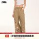 F426官方店國潮牌夏季新款美式復古休閑寬松貼紙印花休閑褲 卡其色 淺卡其 M