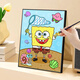 貓九醬數字油畫(huà)diy卡通海綿寶寶動(dòng)漫填色油畫(huà)解壓治愈系創(chuàng  )意手工禮物畫(huà)