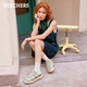 斯凱奇（Skechers）女鞋斑斕面包鞋厚底增高板鞋巨好看的鞋運動(dòng)休閑鞋177782 自然色/NAT 36