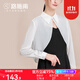 路施南開(kāi)衫遮曬披肩女夏季外搭設計感百搭氣質(zhì)短款雪紡衫配子外搭上衣 米色 PJ317 XL