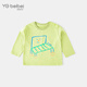 英格貝貝兒童t恤男童長(cháng)袖秋裝女童打底衫寶寶衣服純棉t上衣 綠 100