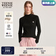 Teenie Weenie小熊女裝毛針織衫2025秋季新款簡約時(shí)尚半高領(lǐng)打底衫 黑色 S