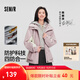 森馬（Semir）[陳都靈同款]四防外套女中長款寬松撞色防護(hù)夾克秋裝通勤戶外上衣 【明星同款】紫白色調(diào)00471 M