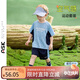 ASK JUNIOR男童兒童運動(dòng)套裝2025夏季吸濕速干嬰幼短袖短褲 藍色  110 