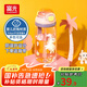 富光塔塔塑料兒童水杯tritan夏季吸管杯小學(xué)生大容量運動(dòng)戶(hù)外太空杯子 粉色500ml