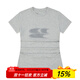 Crying center 哭喊中心 三色漸變經(jīng)典Logo圓領(lǐng)涼感冰皮面料上衣收腰合身款短袖T恤 灰色 L