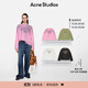 Acne Studios 男女同款 做舊1996印花寬松落肩長(zhǎng)袖T恤上衣CL0197 糖果粉色 M -女 / S-男
