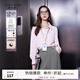 秋水伊人時尚簡約顯瘦直筒襯衫秋季新款女休閑長袖打底襯衣 粉紅-經(jīng)典款 M