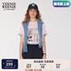 Teenie Weenie小熊T恤女2025年夏季新款簡(jiǎn)約休閑時(shí)髦印花圓領(lǐng)短袖T恤女 淺粉色 L