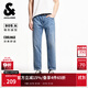 杰克·瓊斯（JACK&JONES）男裝秋季舒適涼感時(shí)尚褲子水洗個(gè)性做舊磨破牛仔褲長褲225332003 E39中藍(lán)牛仔 常規(guī) 34 180 W34/L32