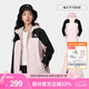 駱駝（CAMEL）拼色夾棉沖鋒衣男女情侶棉服防風(fēng)防水外套戶外登山服 A23CA70136幻影黑/木黛色，女 L