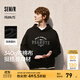 森馬（Semir）史努比系列連帽衛(wèi)衣男復(fù)古學(xué)院印花情侶裝黑秋季寬松休閑上衣 黑色90001 M