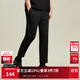 杰克·瓊斯（JACK&JONES）男裝九分褲男士休閑褲垂感商務(wù)男褲秋季直筒褲子男薄款高級感 S03黑色 略偏大，卡碼拍小 33 180