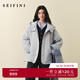 詩(shī)凡黎（'SEIFINI）韓版連帽短款棉服外套2025秋冬新款綿羊毛內膽保暖派克服女 天空藍 S