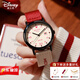 迪士尼手表學(xué)生女款12-18歲初中高中生考試復古靜音2025新款生日禮物 安可拉紅-贈備用表帶