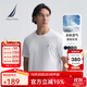 諾帝卡（NAUTICA）【單件直降】男裝25春夏新款純棉透氣舒適短袖T恤男TO5101 白色1BW L