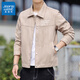 真維斯（JEANSWEST）男士夾克外套春秋季2025新款翻領(lǐng)潮流寬松休閑男裝工裝輕薄款衣服 2806卡其 XL 120-135斤可穿