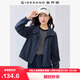 佐丹奴外套女小個子甜酷寬松立領(lǐng)夾克短款皮膚風衣女13375104