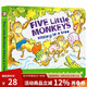 英文原版繪本 五只小猴子系列 Five Little Monkeys Sitting in a Tree 紙板書 廖彩杏書單推薦 兒童啟蒙圖畫故事繪本 綠山墻