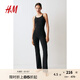 H&M女裝連體衣春季SoftMove?運(yùn)動連身衣1178261 黑色 160/88
